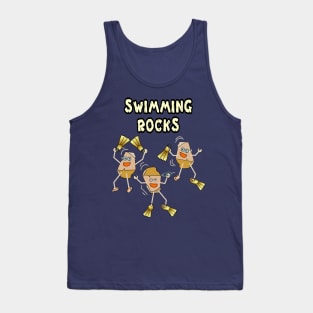 Swimming Rocks Text Tank Top